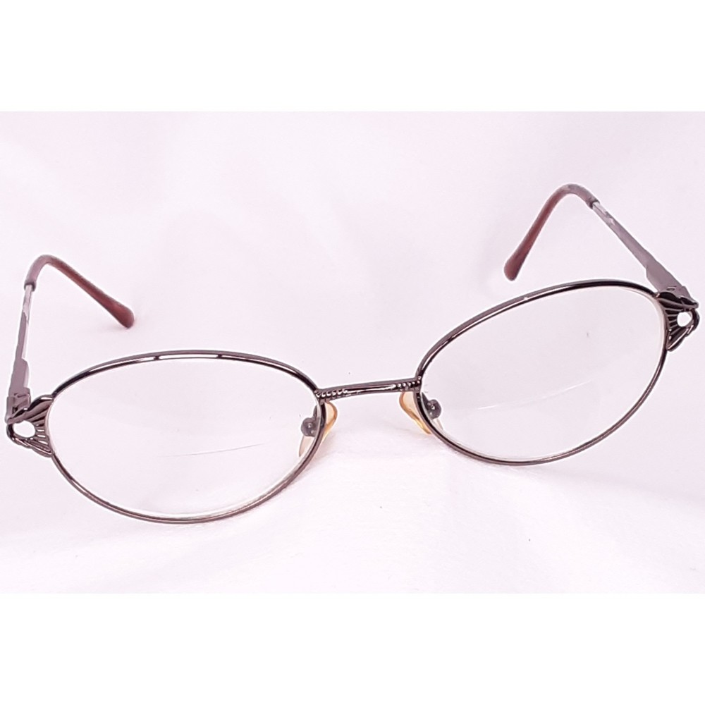 💎Bronze Tone Art Deco Oval Eyeglass Frame No Lens Vintage
